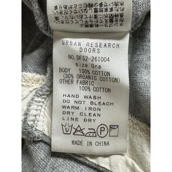 Urban Research Doors Dress Women 1 Gray Sweatshirt Organic Cotton Pockets Casual - Picture 10 of 10